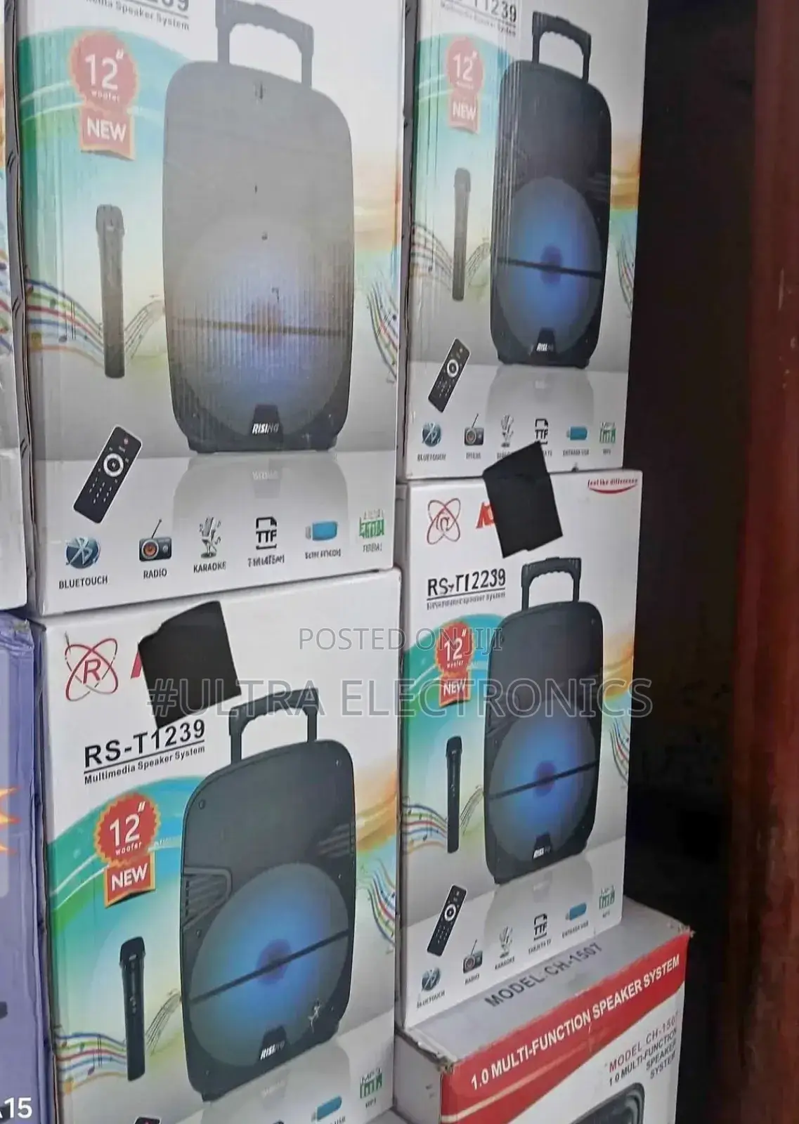 Rising Rs-T1239 Multimedia Speaker System, Which Is a Portable Trolley