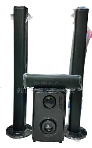 Home Theater Speaker System. It Features Bluetooth