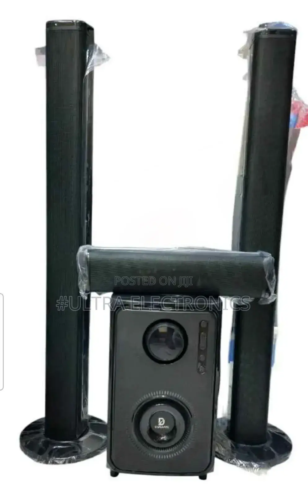 Home Theater Speaker System. It Features Bluetooth