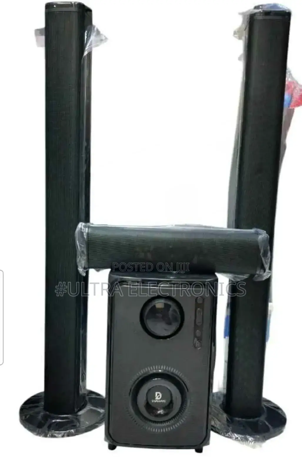 Home Theater Speaker System. It Features Bluetooth