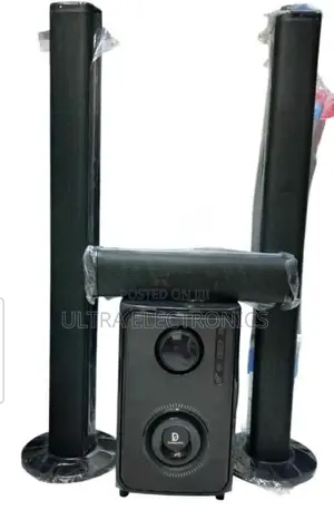 Home Theater Speaker System. It Features Bluetooth