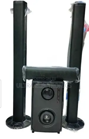 Home Theater Speaker System. It Features Bluetooth
