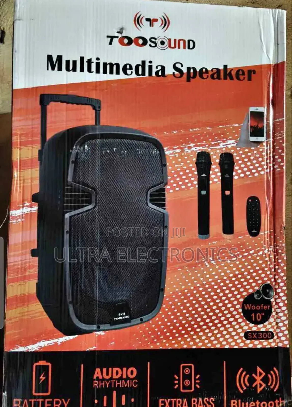 Toosound Multimedia Speaker, Model Sx300. Features a 10-Inch