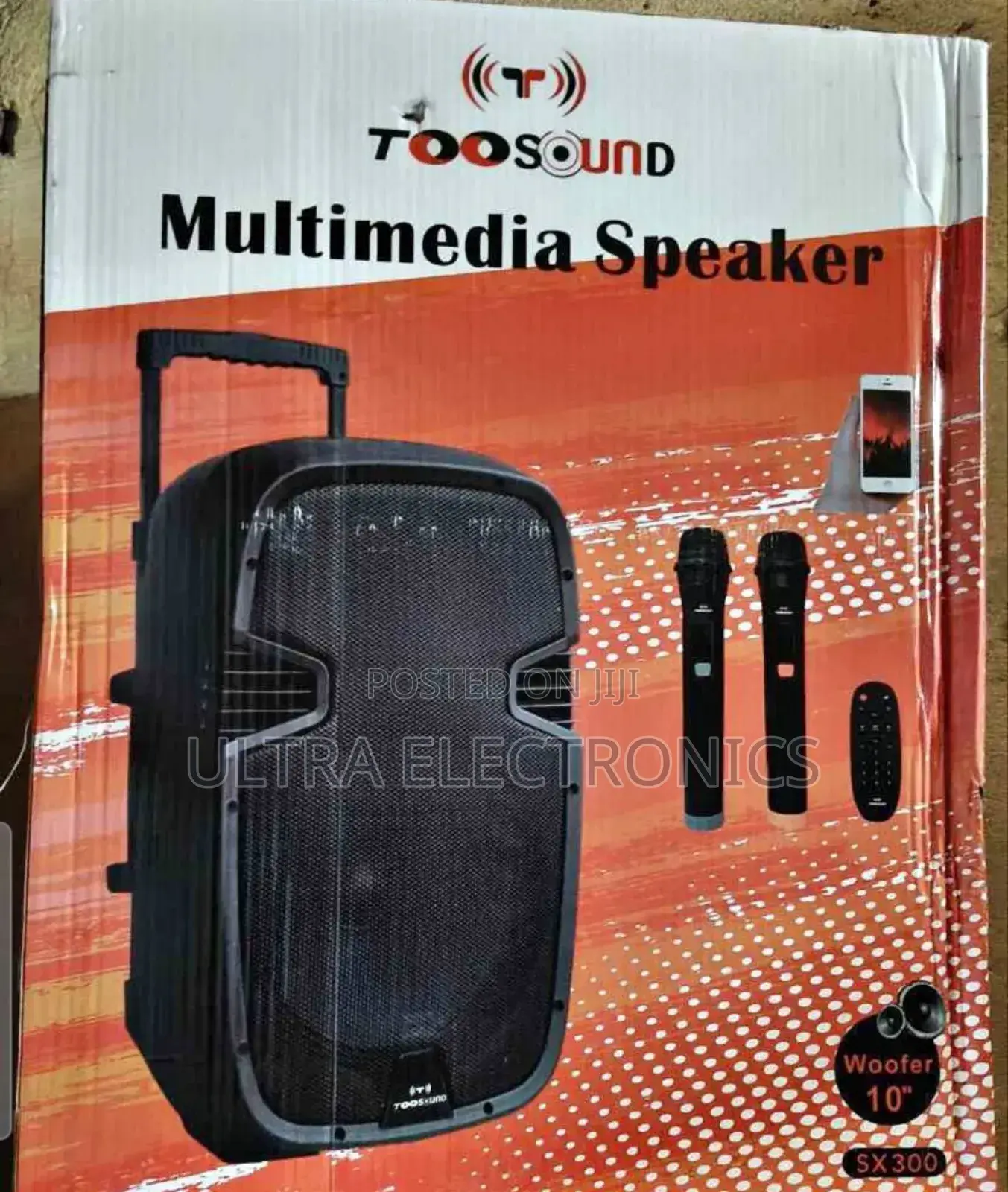 Toosound Multimedia Speaker, Model Sx300. Features a 10-Inch