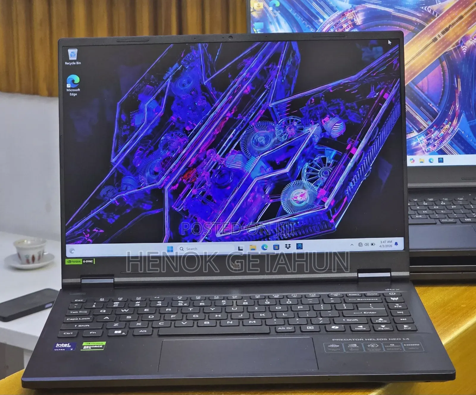 New Laptop Acer Predator Helios Neo 16 16GB Intel Core Ultra 7 SSD 1T