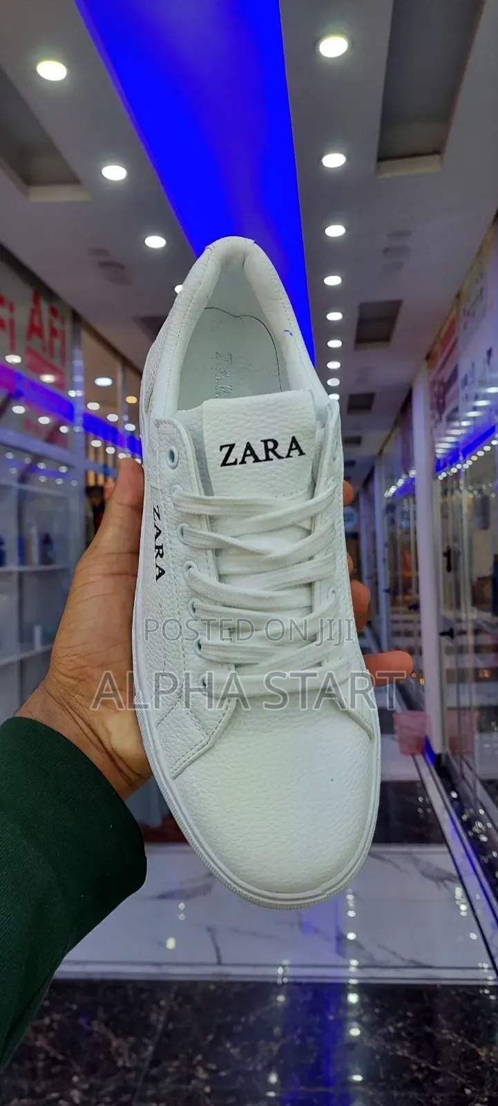 Zara Classic Volk High Master Quality Flat Lather Shoes White Color