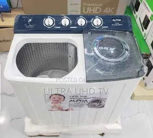 Alpha 15kg Semi-Automatic Twin Tub Washing Machine. It Features