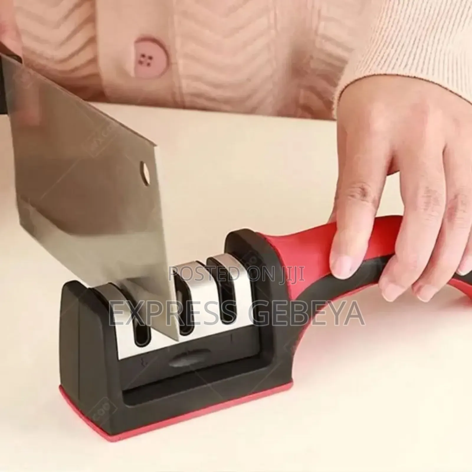 3 Stage Knife Sharpener ባለ 3 ደረጀ Stainless Steel ሞረድ