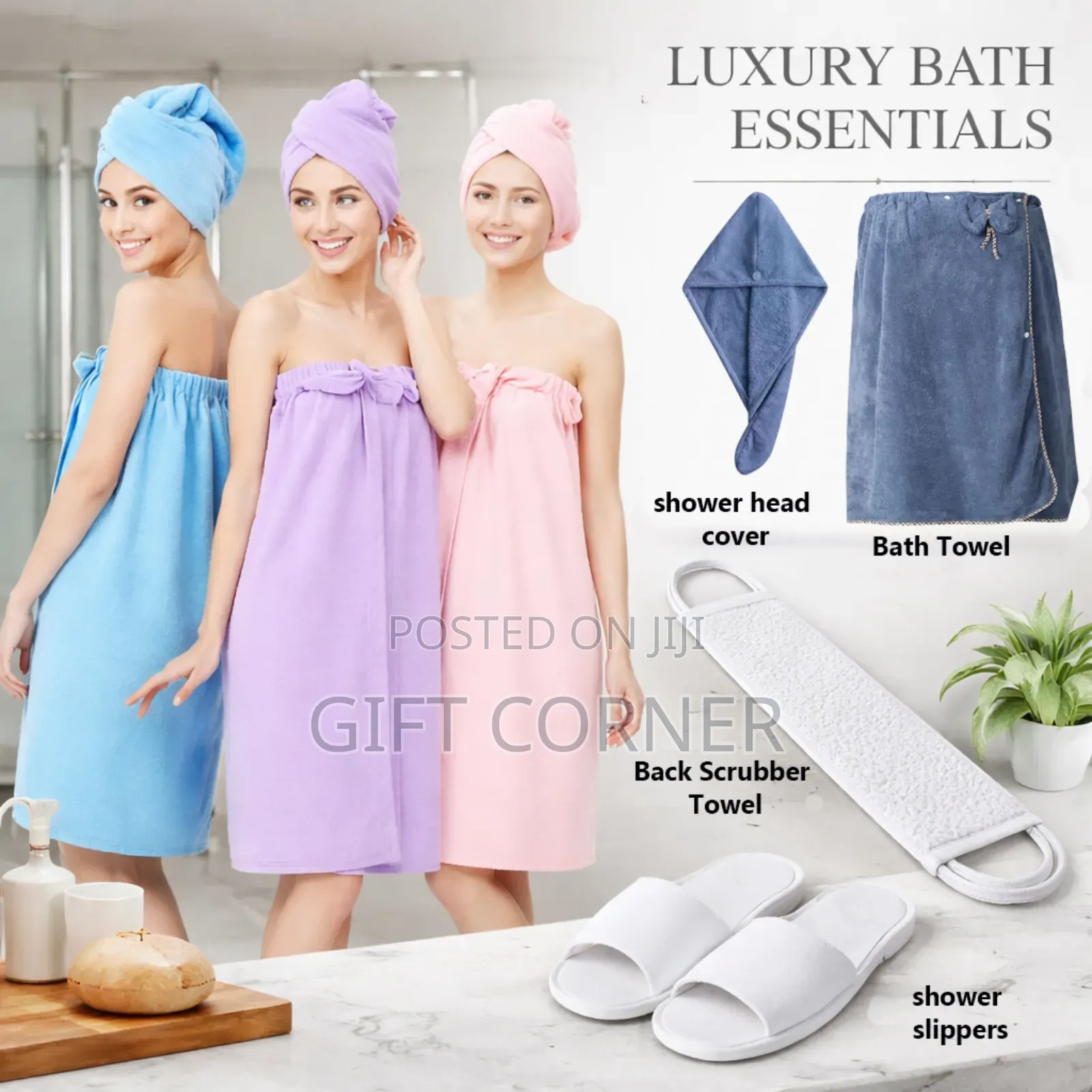 5pcs Quality Shower Bath Towel Set