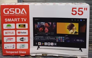 Gsda Tv 55" Smart Android Tv Double Glass Tv New Arrival
