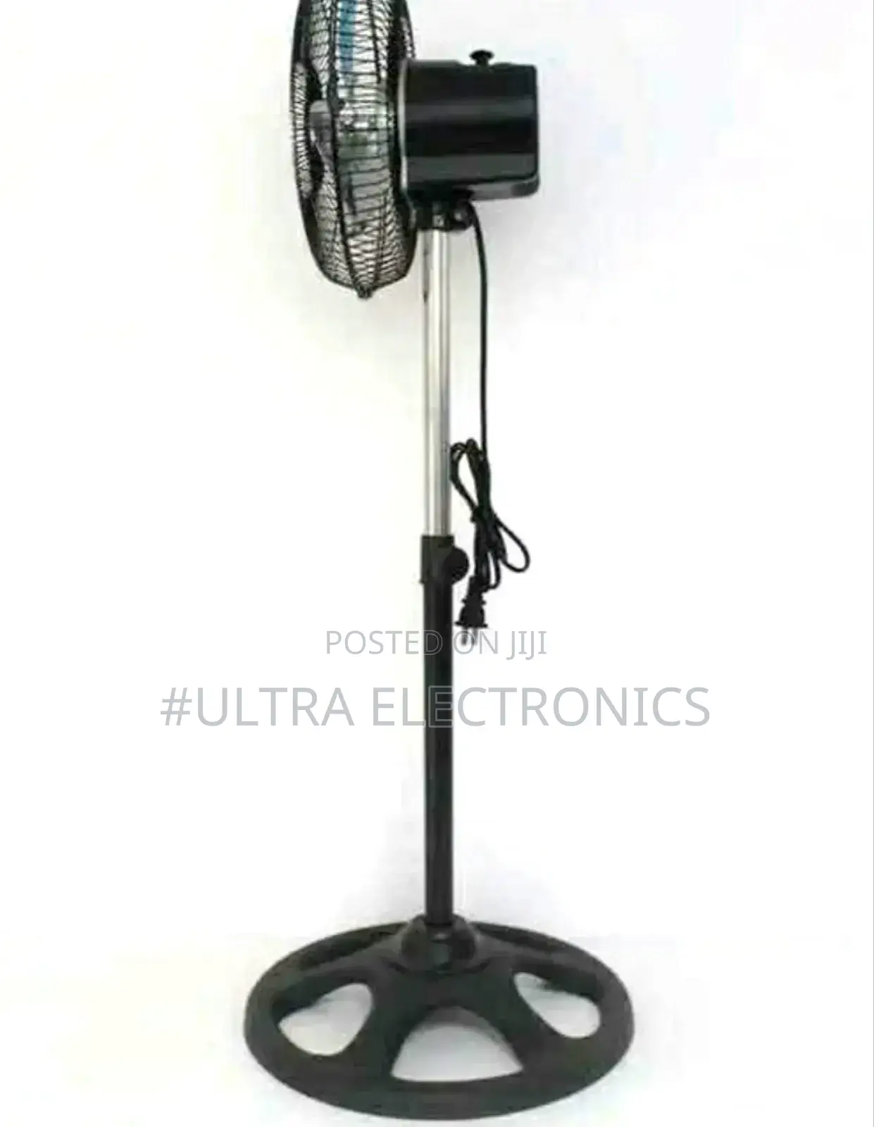 Fan Black Pedestal Standing Fan With A Circular