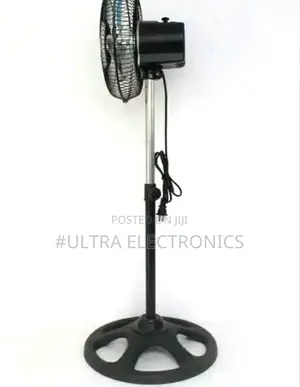 Fan Black Pedestal Standing Fan With A Circular