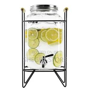 Brand New Best Looking Glass Dispenser Jar With Rack