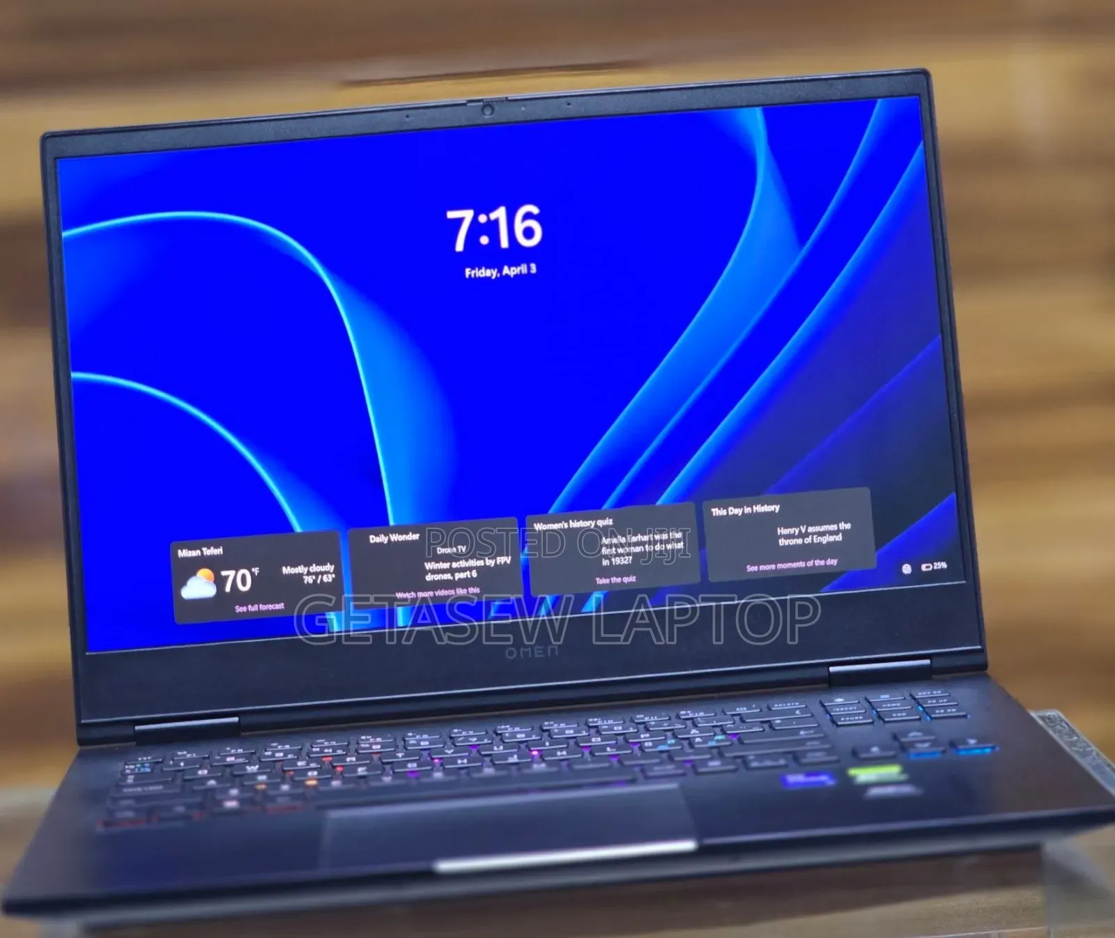 New Laptop HP Omen 15 16GB Intel Core i7 SSD 1T