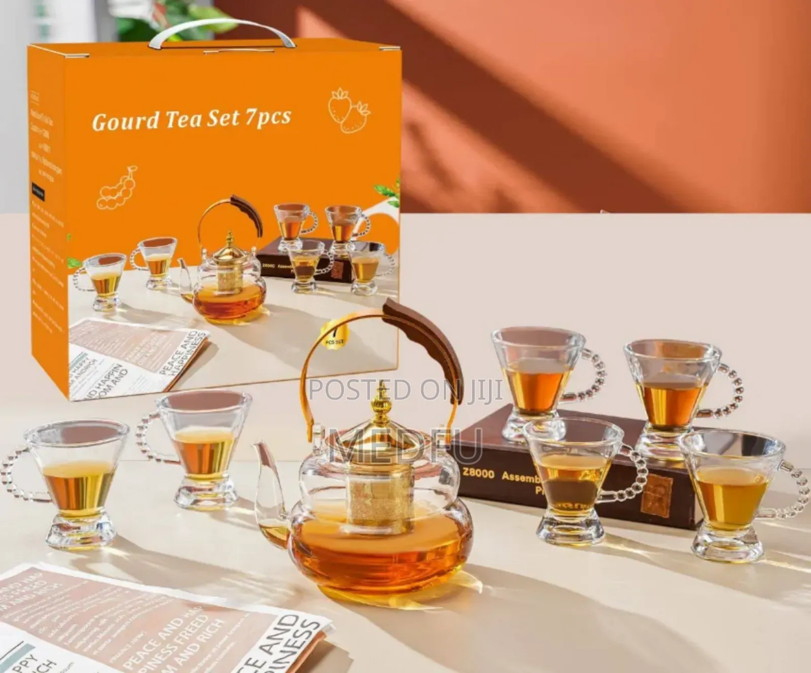 7 Set Heat Resistance Glass Tea Pot