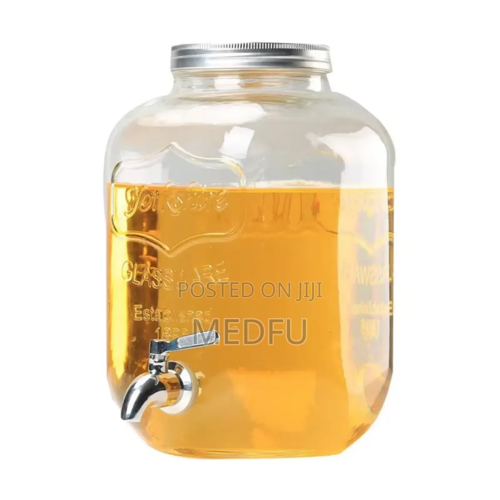 Liter Glass Dispenser Jar With Stand Rack