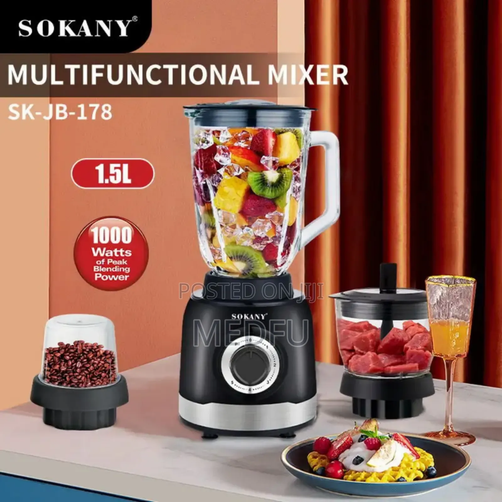 Sokany 3 in 1 Blender -