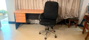 Used Office Chair With Table 1m50cm