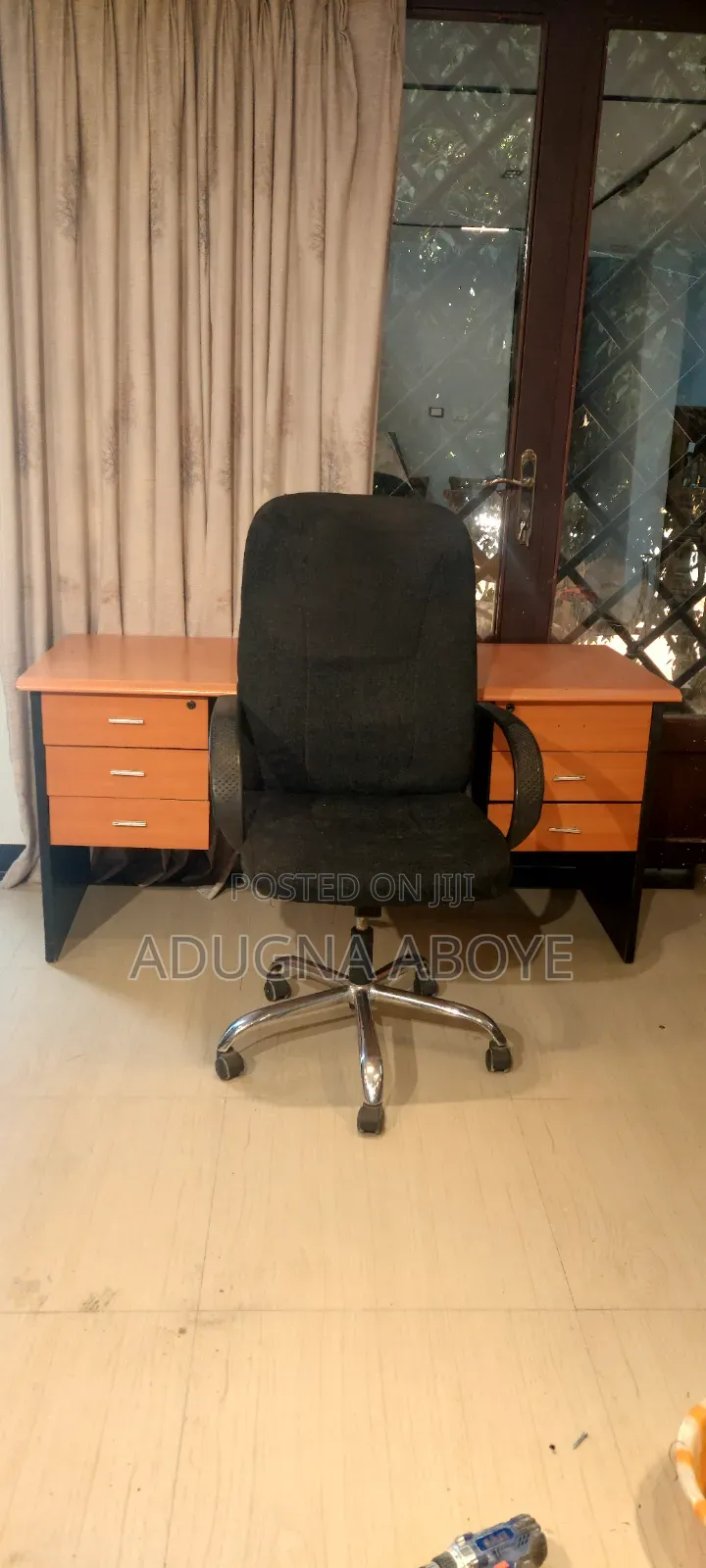 Used Office Chair With Table 1m50cm