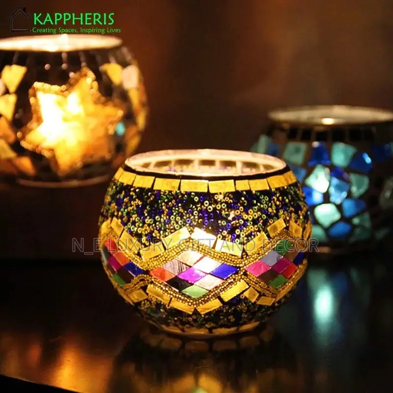 Mosaic Candle Holders(3 Pcs)