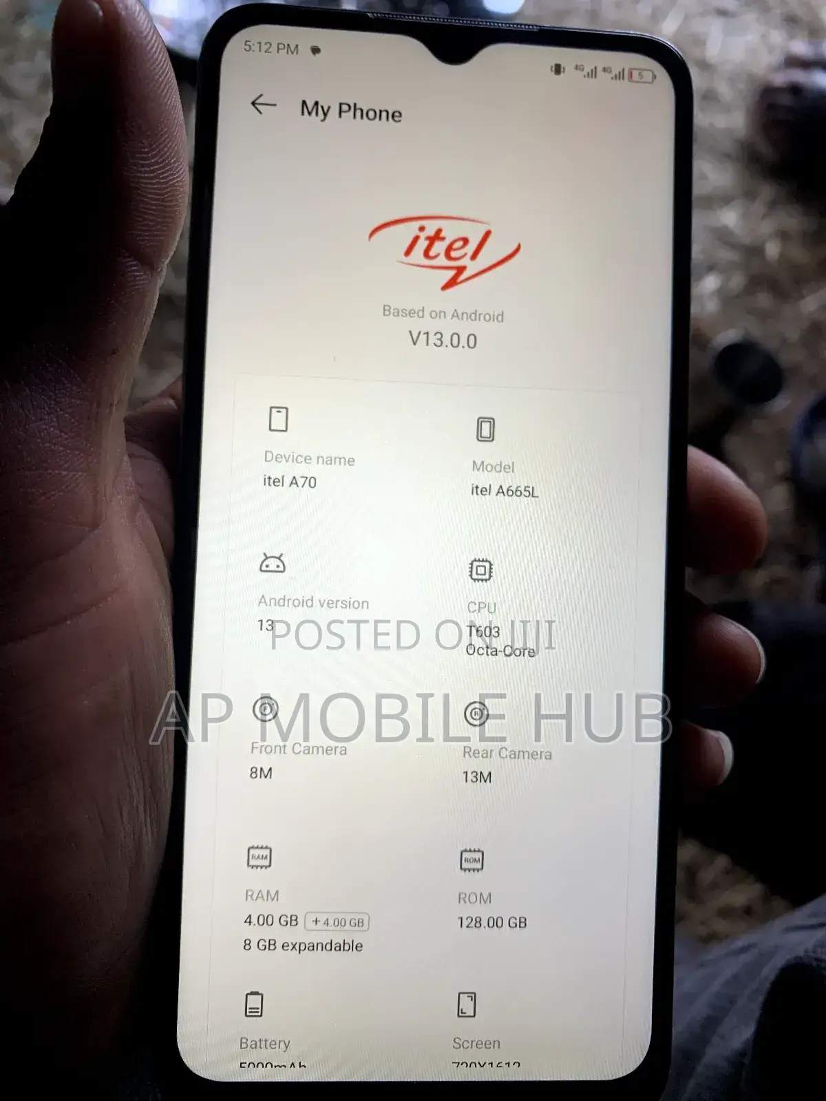 Itel A70 128 GB Gold
