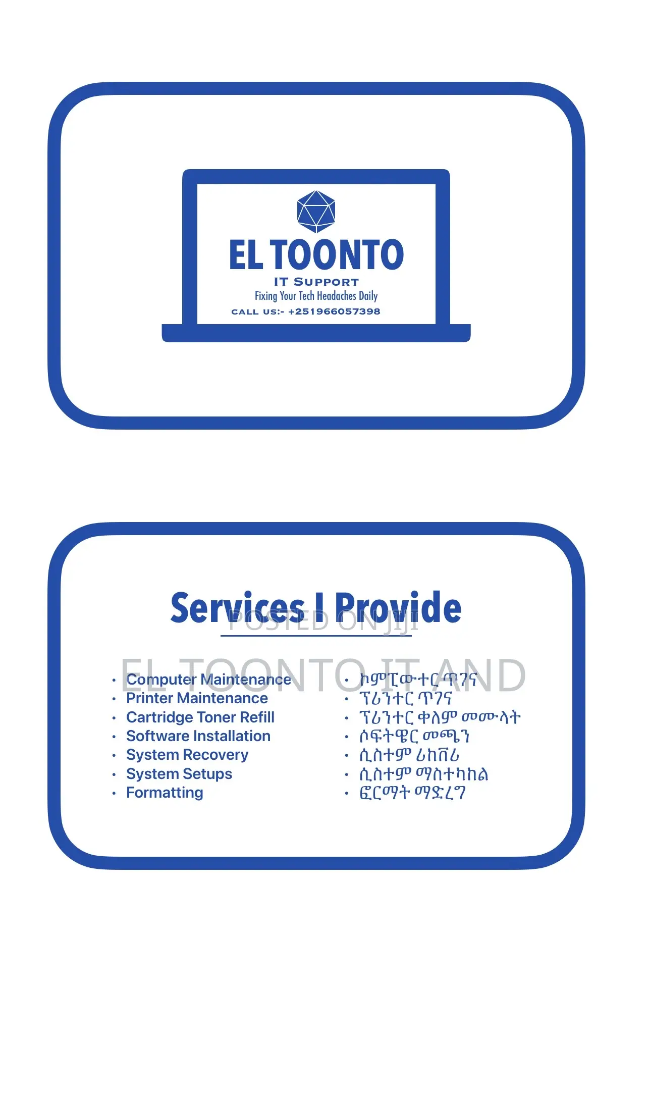 It Support, Printer and Computer Maintenance