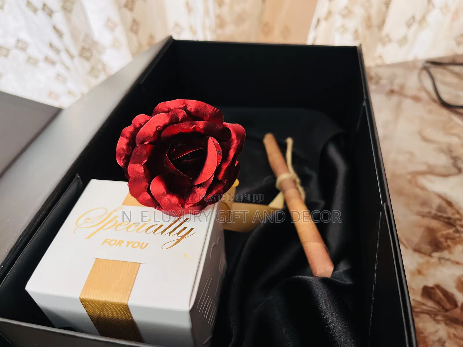 Faux Rose Flower With Luxury Box