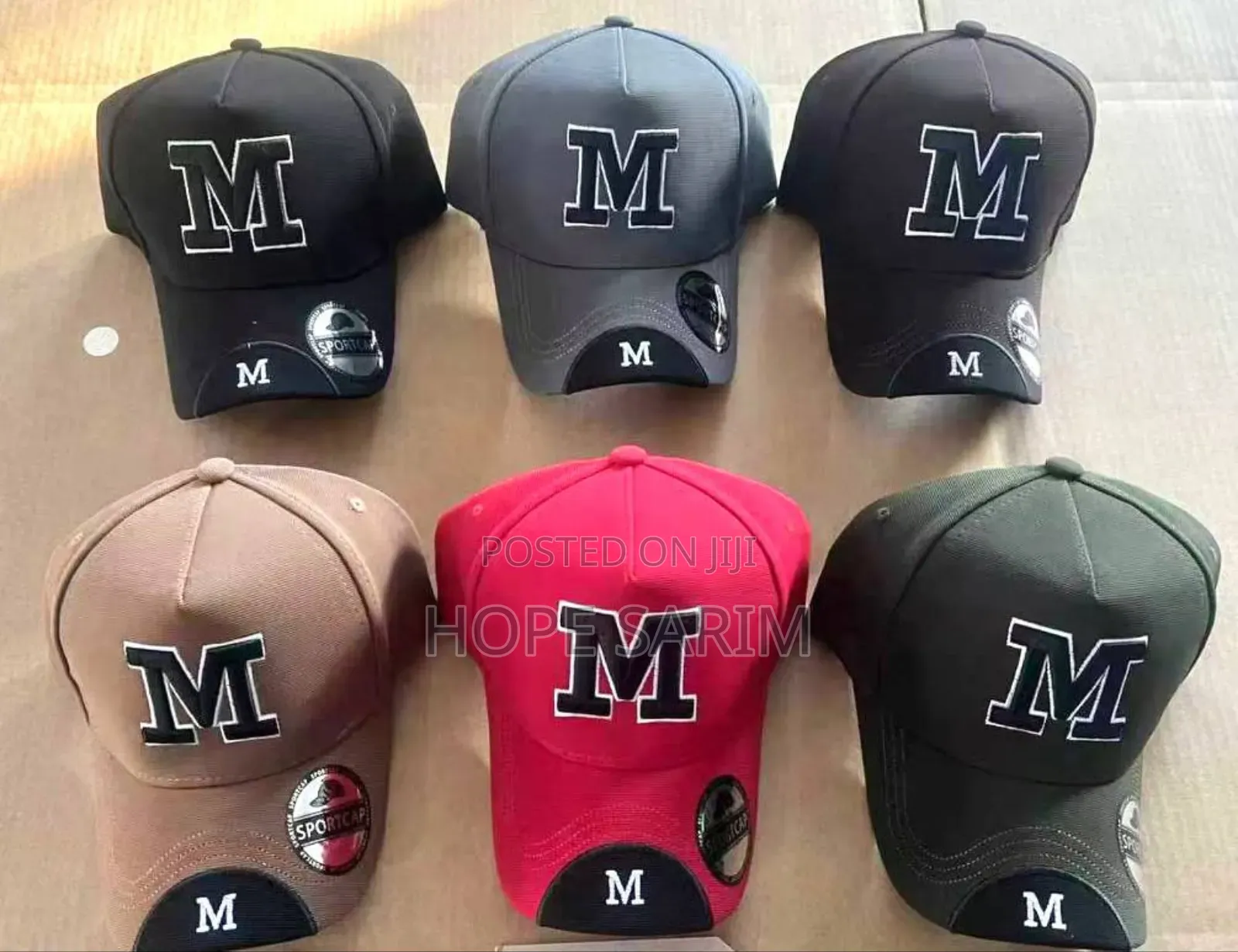 'K' and ' M' Letter Adjustable Baseball Caps