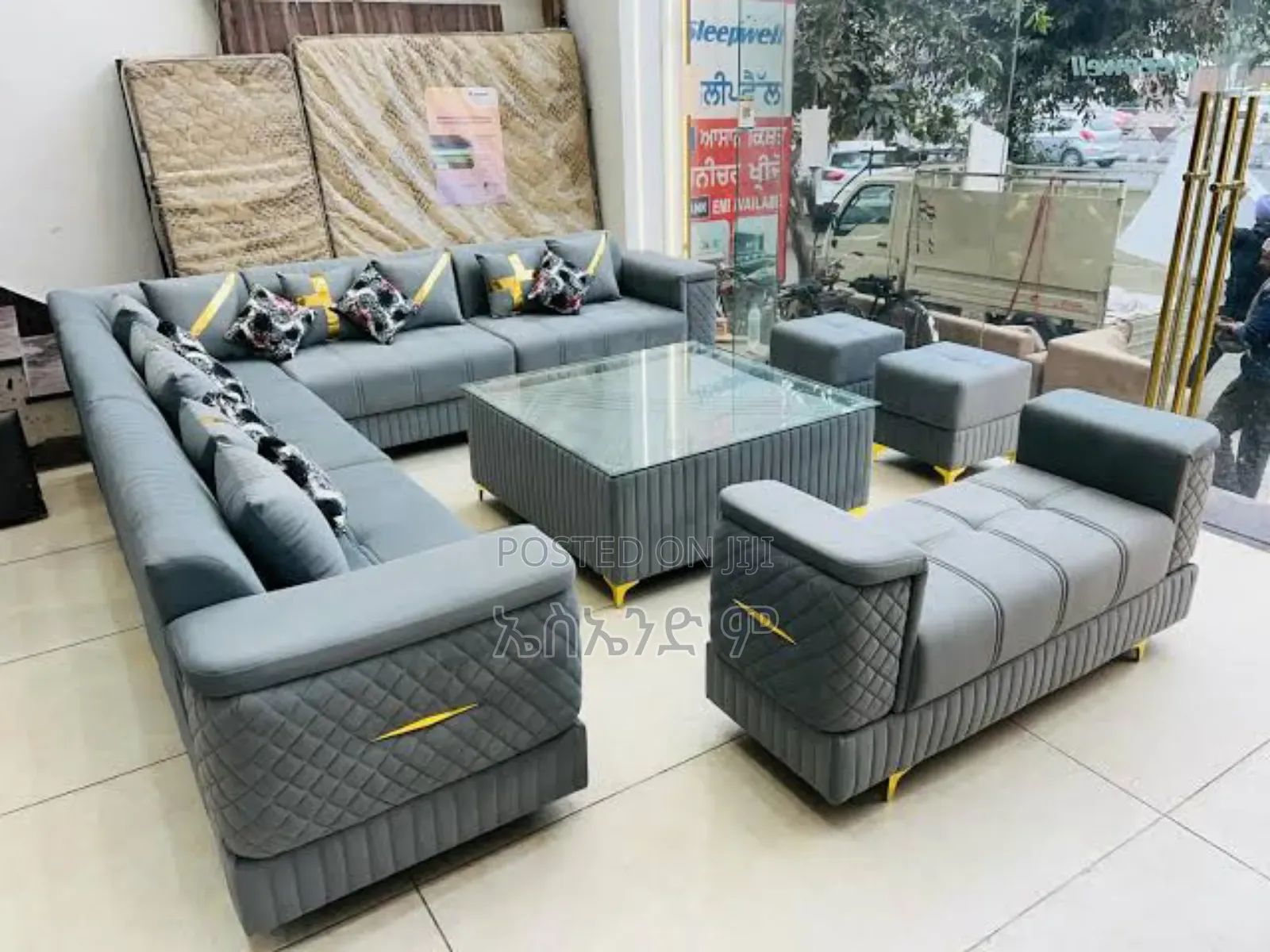 Soft to the Touch Sofa With Table
