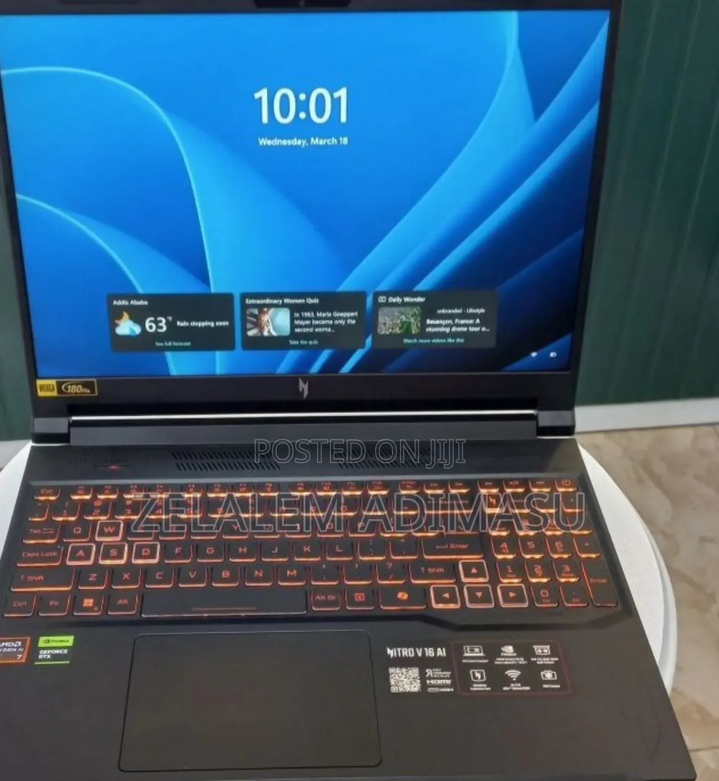 New Laptop Acer Nitro 17 16GB AMD Ryzen 7 SSD 1T