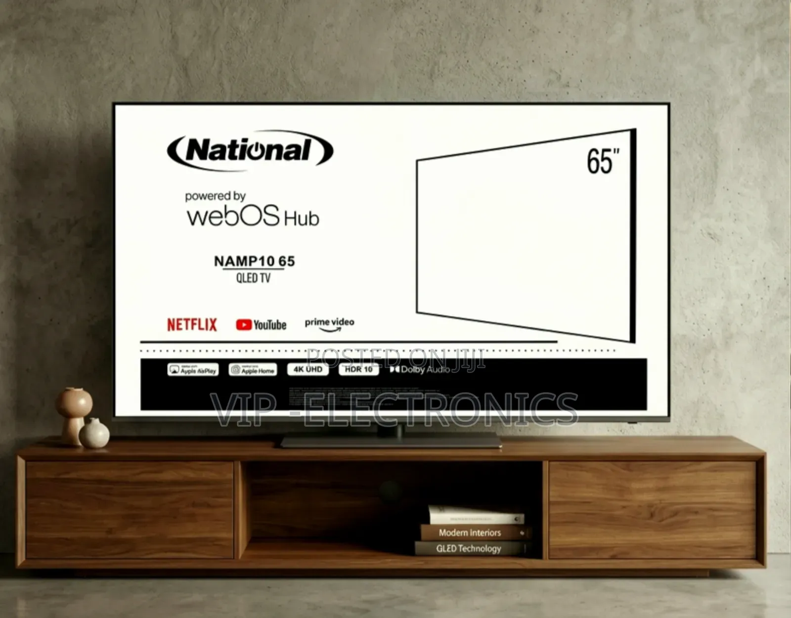 ​National 65 Inch Tv Qled Uhd Smart Tv Powered by Webos Hub