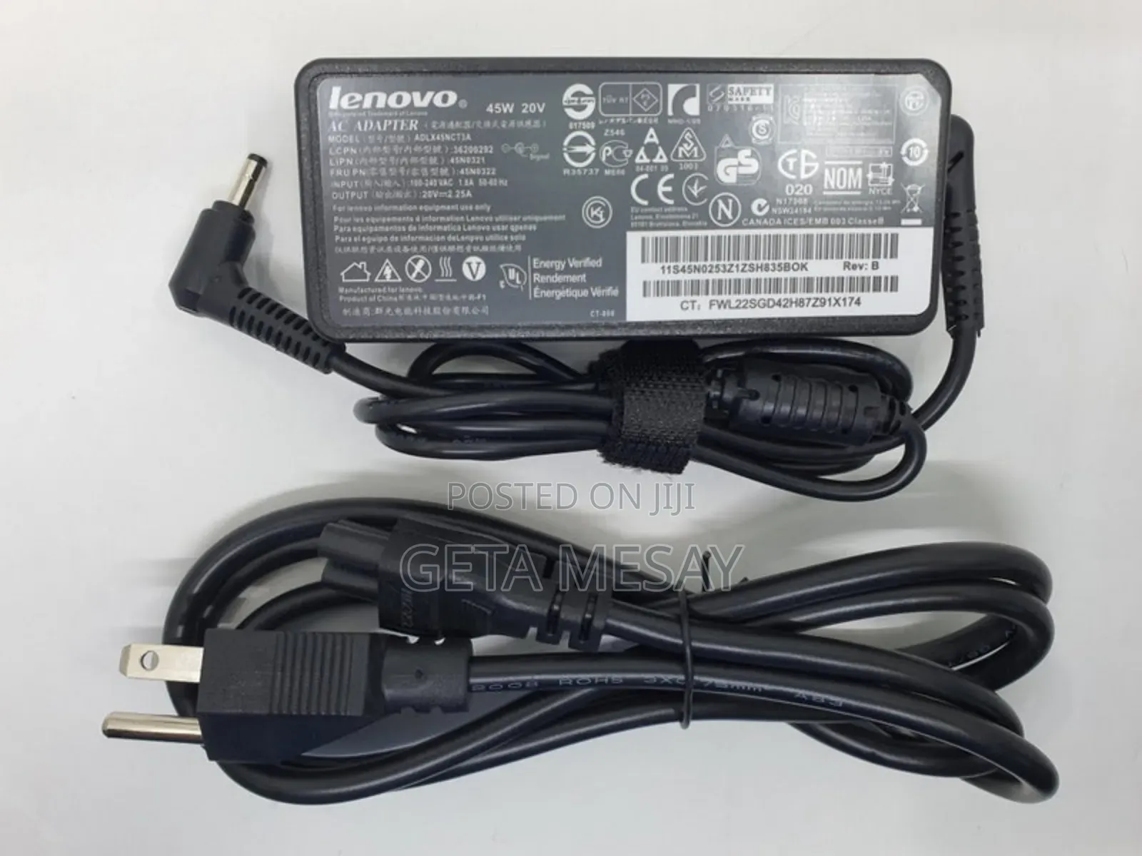 Lenovo Adapter Charger 20v 2.25a Adl45wcg 01fr133