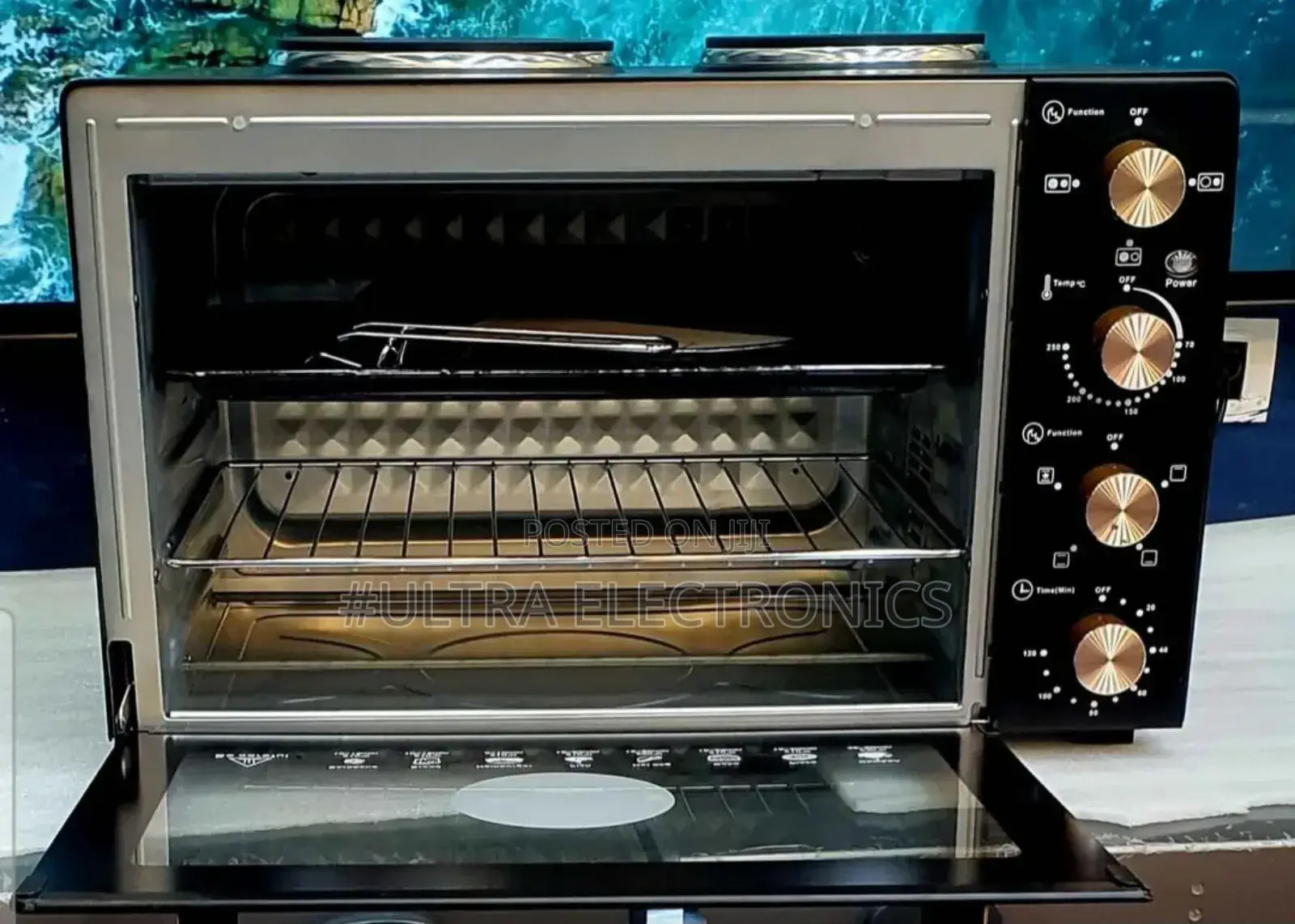 Lux Mini Oven With Two Hot Plates. Capacity: Typically Ranges