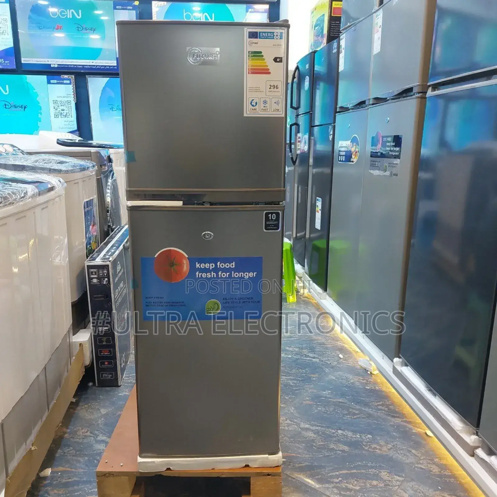 Future Brand Refrigerator (Top Freezer Model). Capacity: 260 Liters