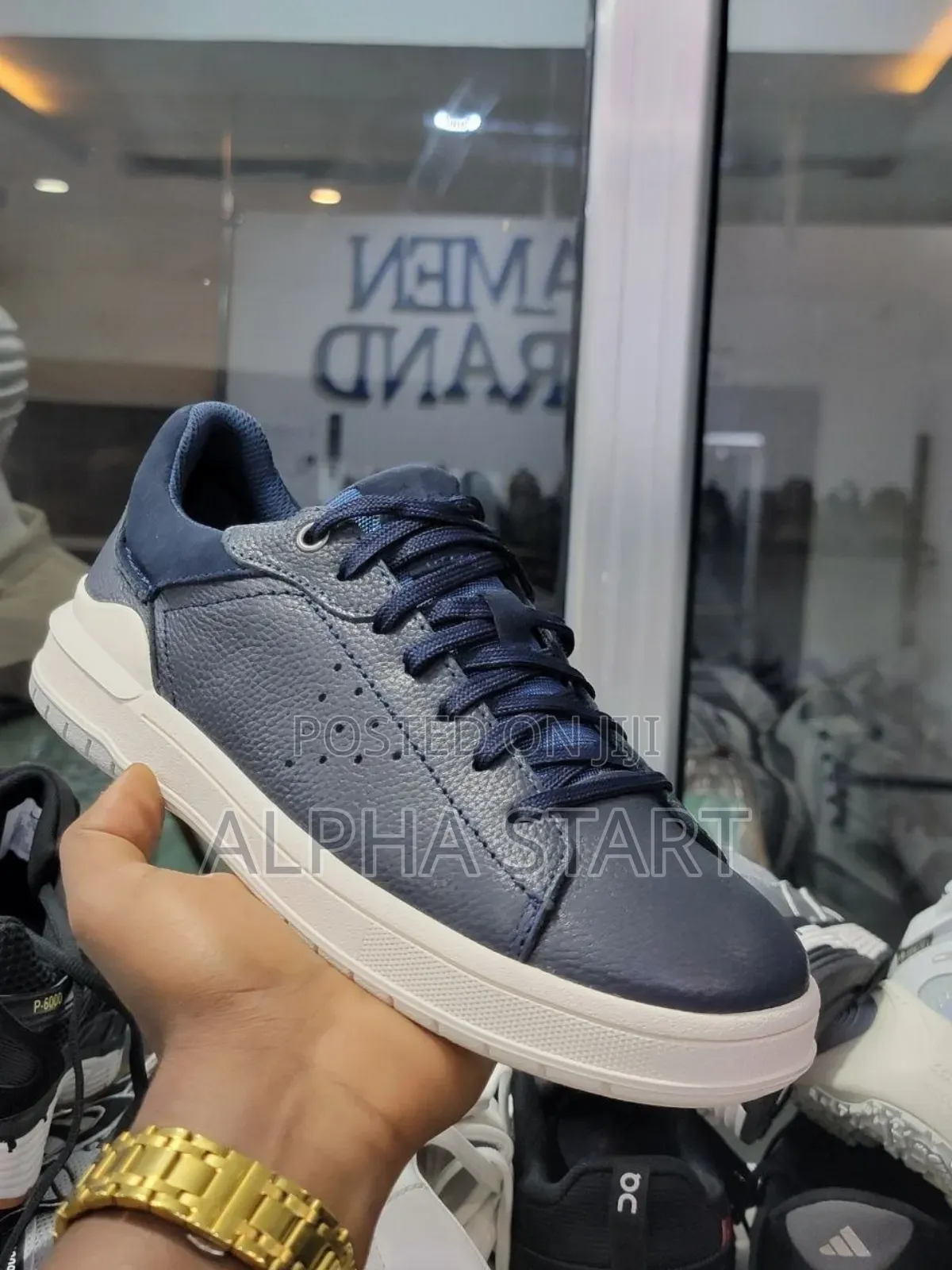 Clarks Vci Blue Black Color High Master Quality Lather Shoes for Man's