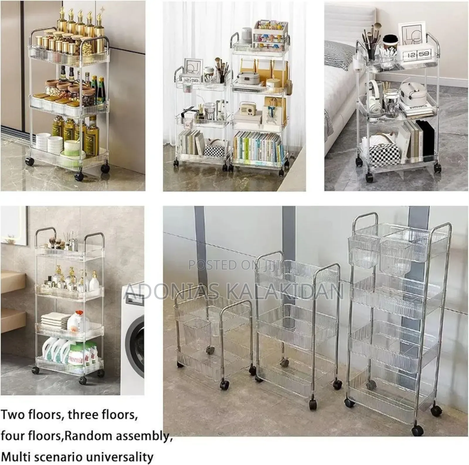 4-layer Movable Kitchen Storage Rack/Shelf