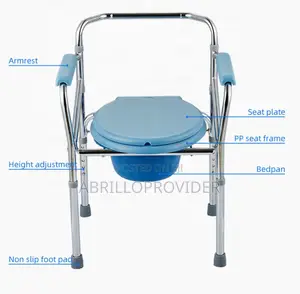 Commode Chair Como Aumento Plegable Steel
