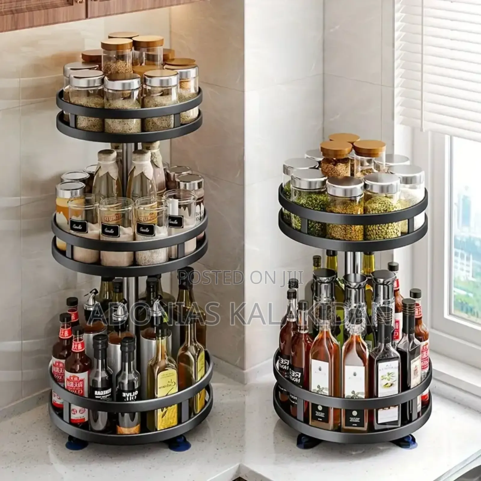 360° Rotating Kitchen Storage Rack