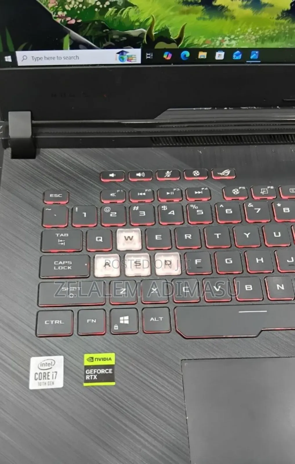 New Laptop Asus ROG Strix G15 16GB Intel Core i7 SSD 1T
