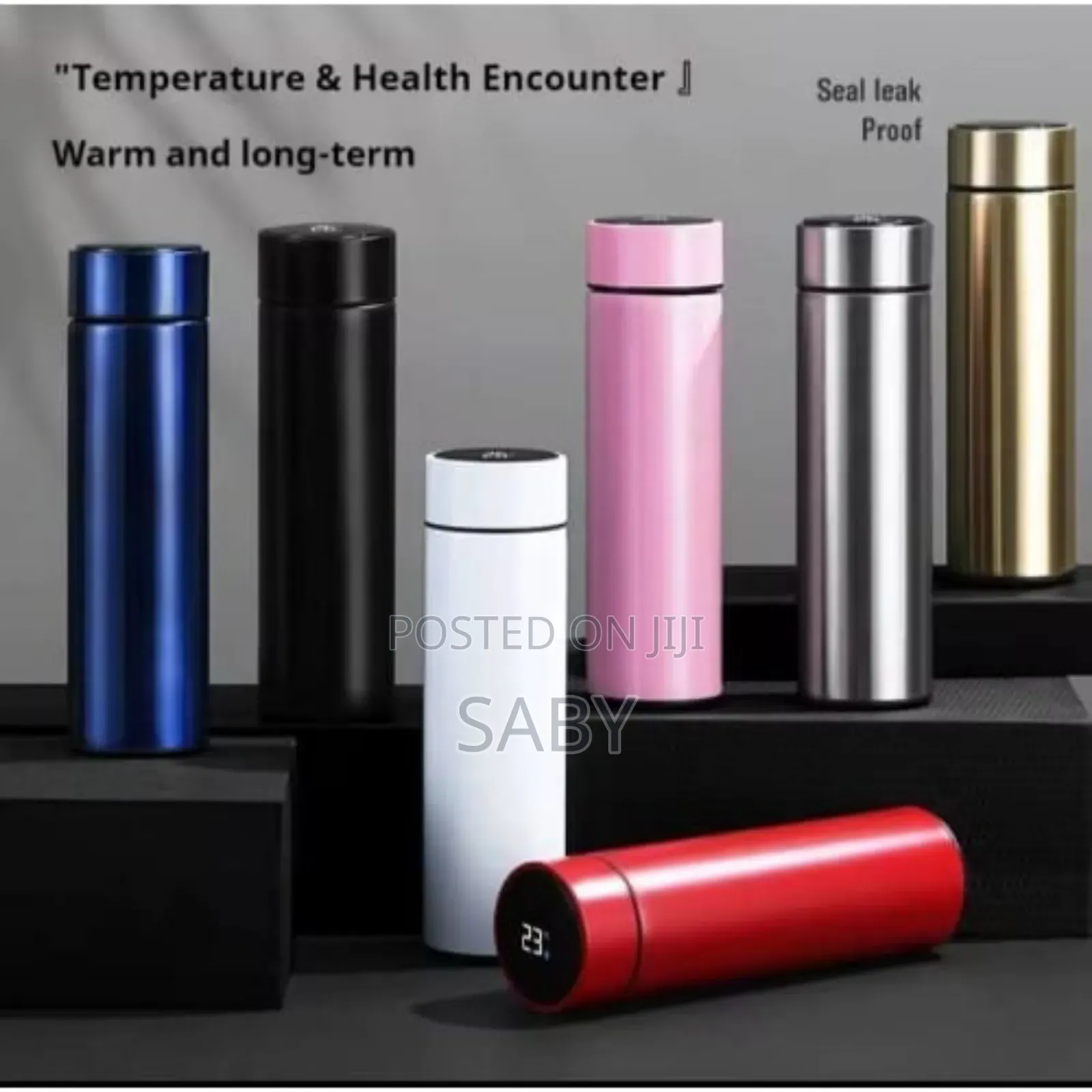 Stainless Steel Temperature Display Control Water Bottles