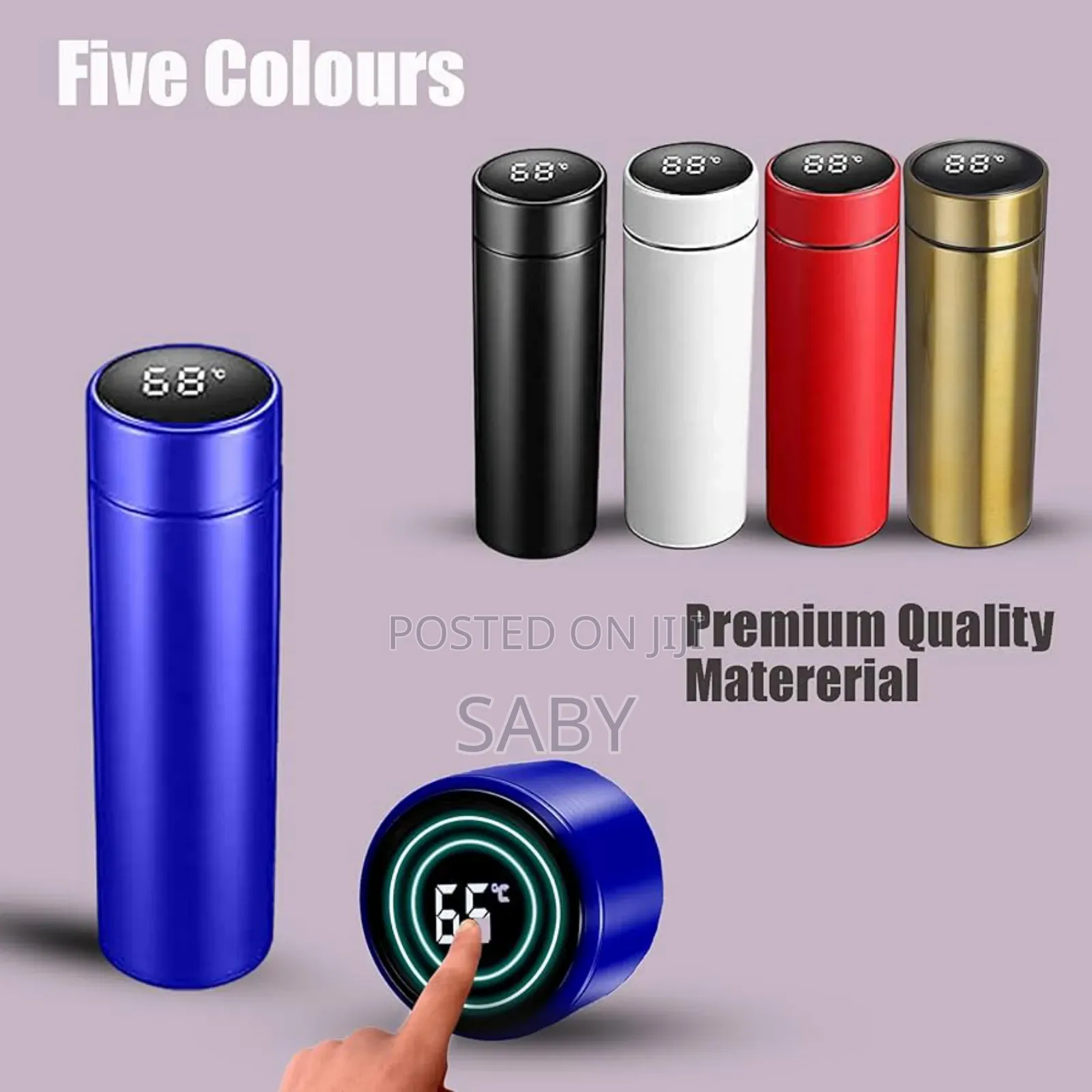 Stainless Steel Temperature Display Control Water Bottles