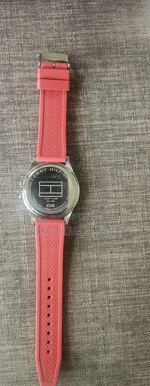 Tommy Hilfiger Red Silicone Strap Watch