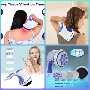Full Body Electric Massager – 4 Attachments, Speed Regulator, Corded