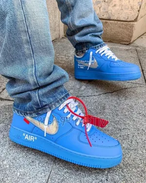 Nike Air Force 1 Low '07 X Off White Mca 'Uni Blue/ Silver' Men's Shoe