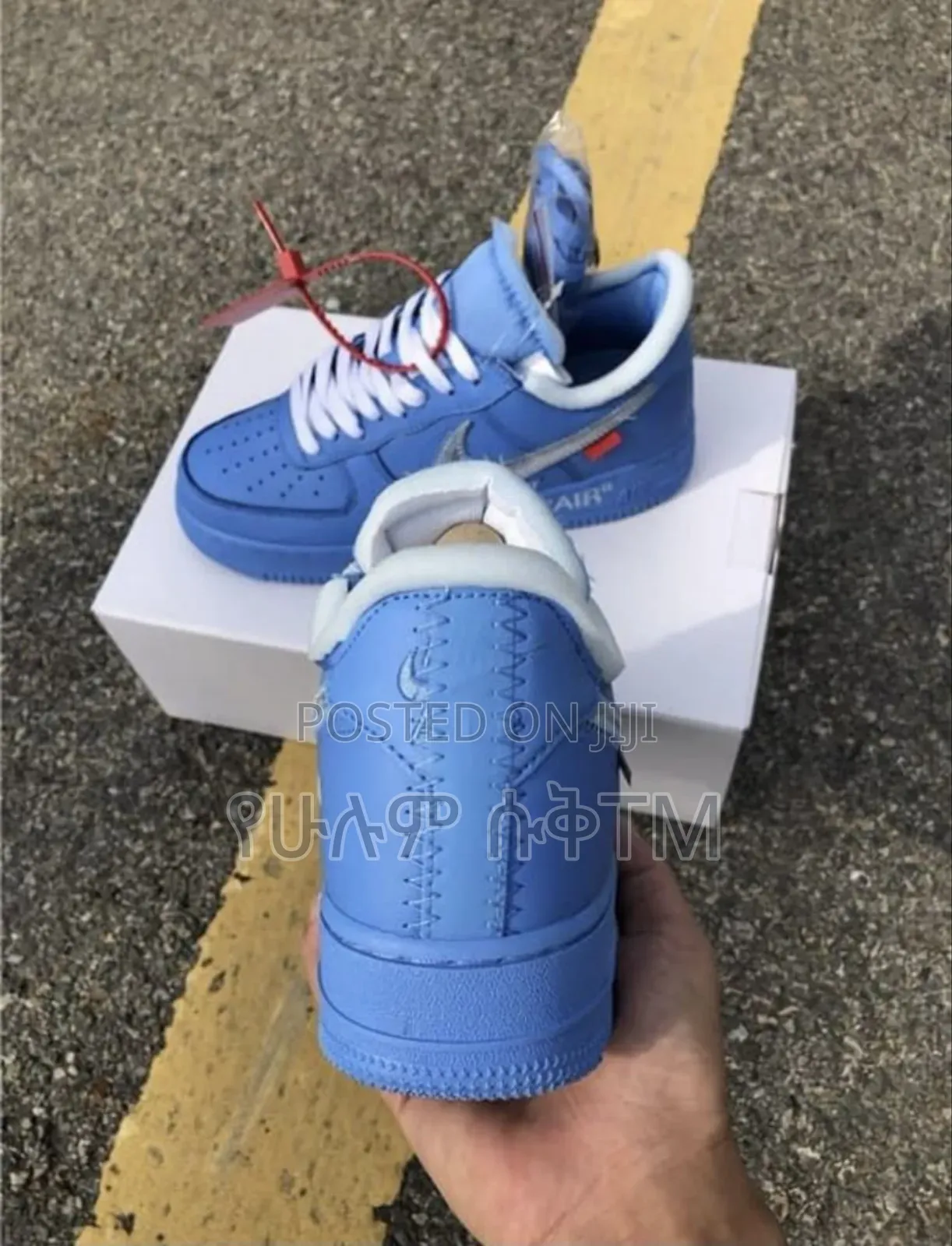 Nike Air Force 1 Low '07 X Off White Mca 'Uni Blue/ Silver' Men's Shoe