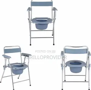 Customized Stainless Steel Wheeled Toilet Bathroom Commode Chair
