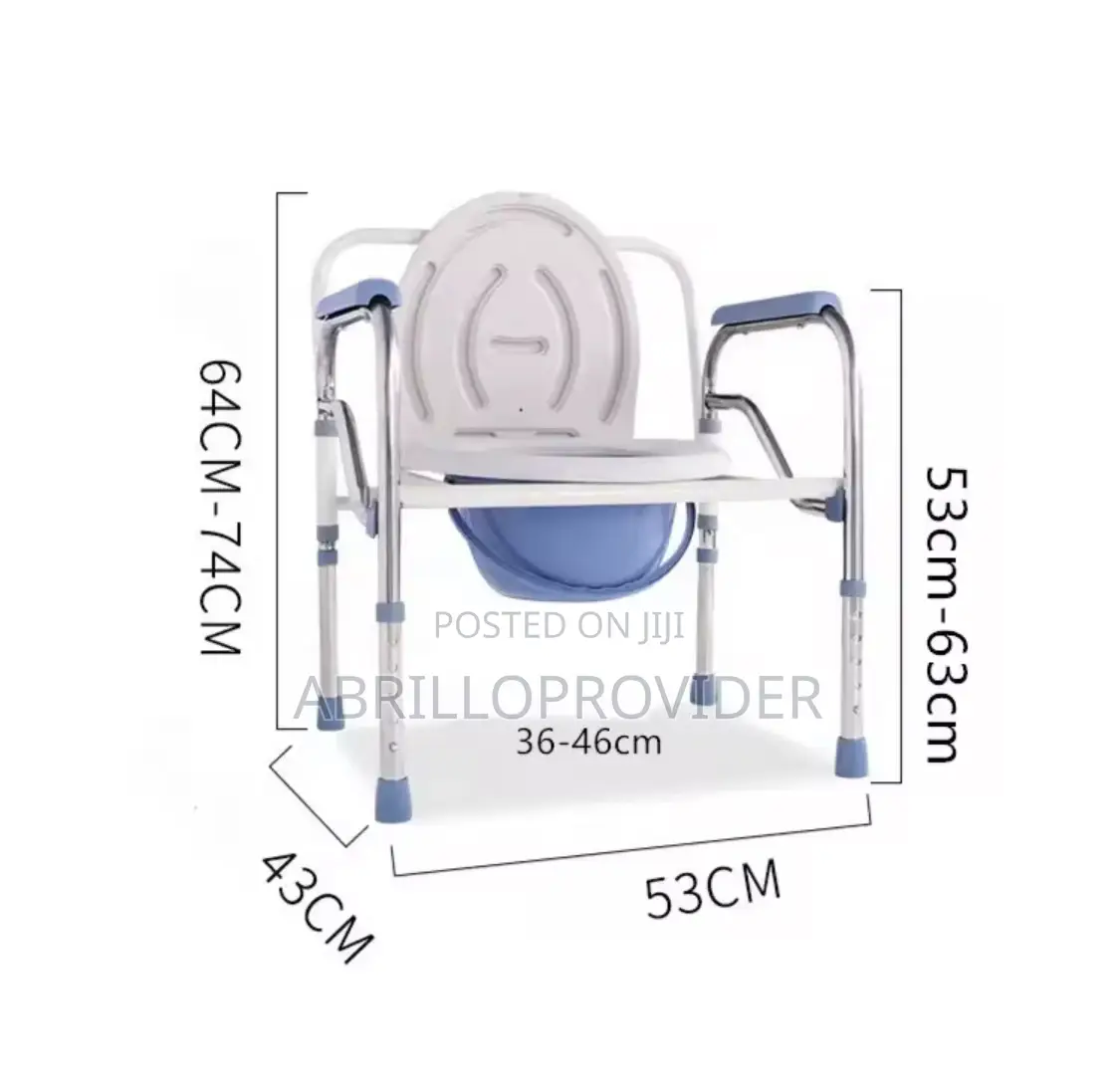 Wheeled Toilet Seat Foldable And Height Adjustable For Bathroom Commod