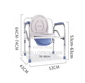 Wheeled Toilet Seat Foldable And Height Adjustable For Bathroom Commod