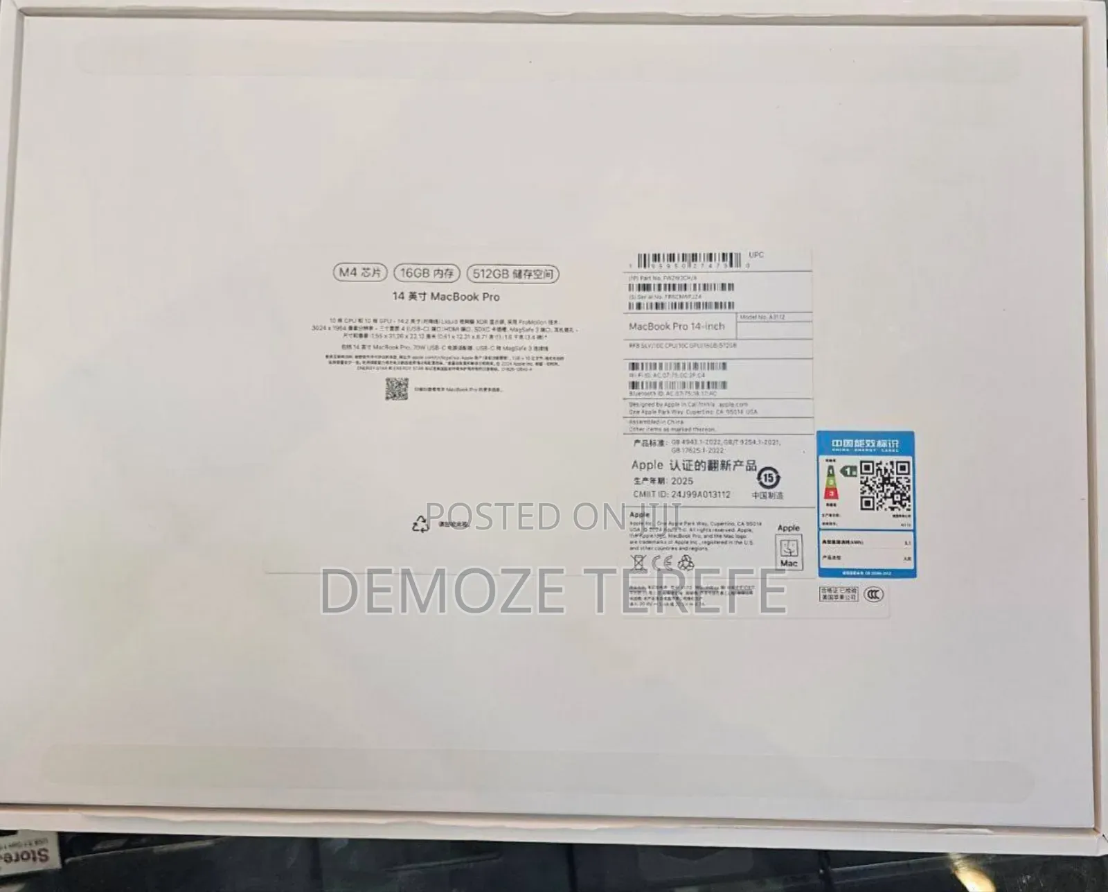 New Apple MacBook Pro 2024 M4 Pro 14-inch 16GB Apple M2 Ultra SSD 512GB