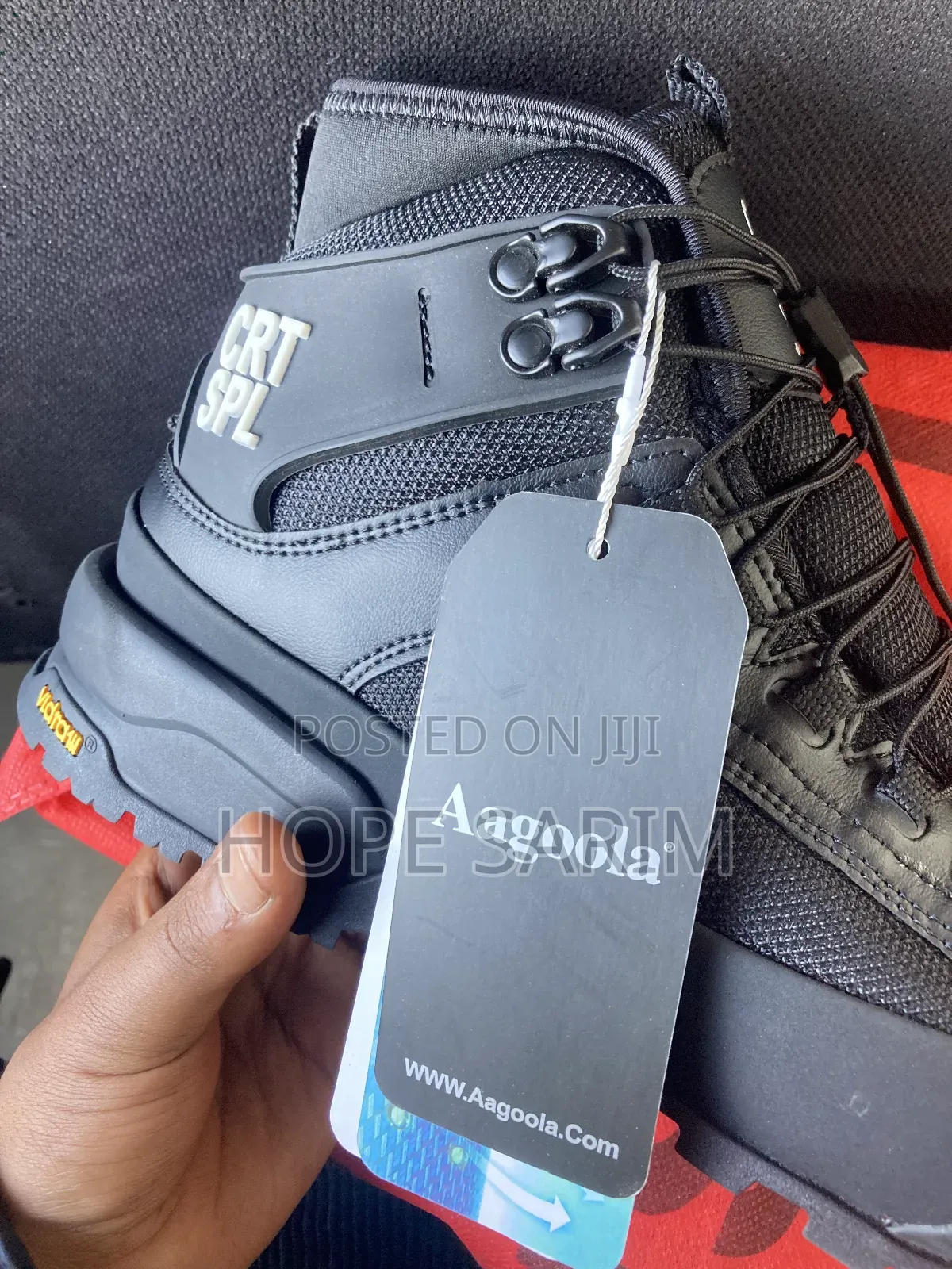 Aagoola Black High-Top Outdoor Boots